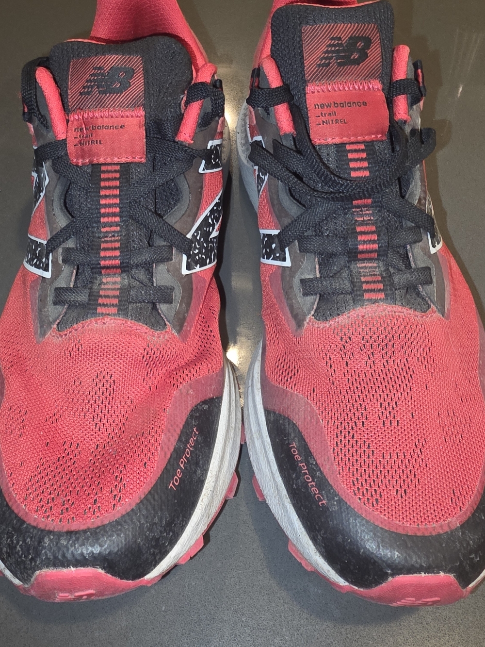New Balance Red and Black Athletic Trail Sneakers